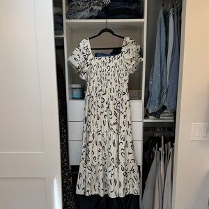 Chic Black and White Maxi Dress